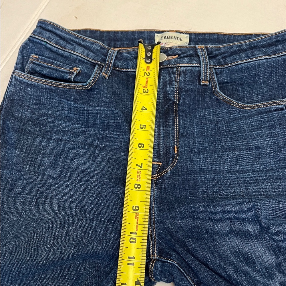 L’AGENCE ABIGAIL FRENCH SLIM RIPPED SKINNY JEANS SIZE 28 - Picture 10 of 16